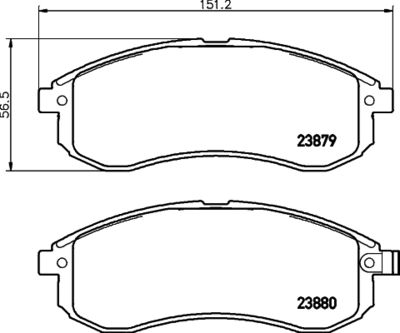 8DB355039631 HELLA Комплект тормозных колодок, дисковый тормоз