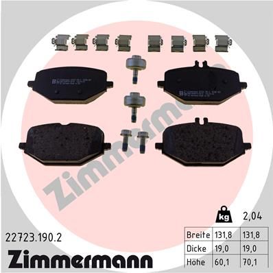 227231902 ZIMMERMANN Комплект тормозных колодок, дисковый тормоз