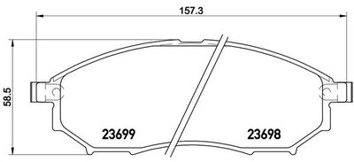 P56094 BREMBO Комплект тормозных колодок, дисковый тормоз