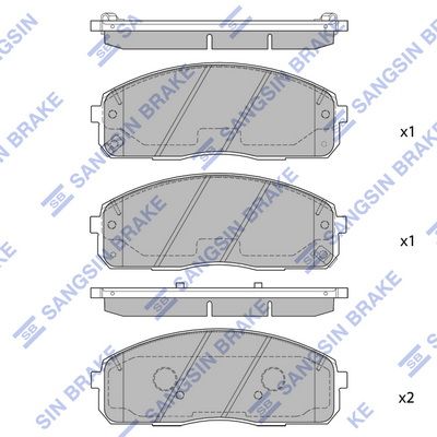 SP1174A Hi-Q Комплект тормозных колодок, дисковый тормоз