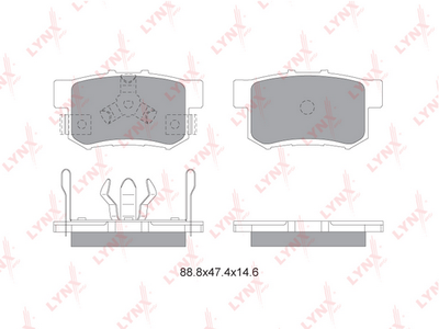 BD3434 LYNXauto Комплект тормозных колодок, дисковый тормоз