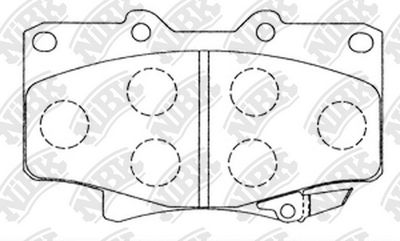 PN1242 NiBK Комплект тормозных колодок, дисковый тормоз