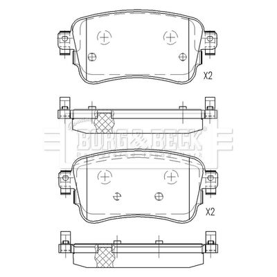 BBP2641 BORG & BECK Комплект тормозных колодок, дисковый тормоз