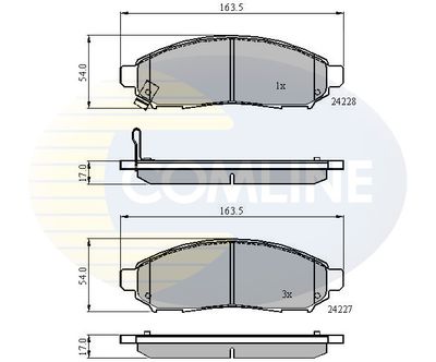 CBP31520 COMLINE Комплект тормозных колодок, дисковый тормоз