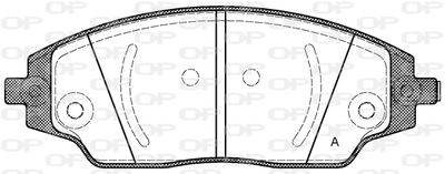 BPA153702 OPEN PARTS Комплект тормозных колодок, дисковый тормоз