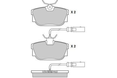 120946 E.T.F. Комплект тормозных колодок, дисковый тормоз