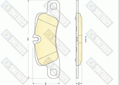 6118399 GIRLING Комплект тормозных колодок, дисковый тормоз