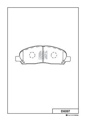 D6097 MK Kashiyama Комплект тормозных колодок, дисковый тормоз