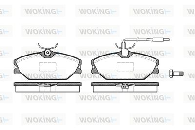 P308312 WOKING Комплект тормозных колодок, дисковый тормоз