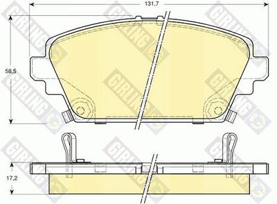 6131861 GIRLING Комплект тормозных колодок, дисковый тормоз