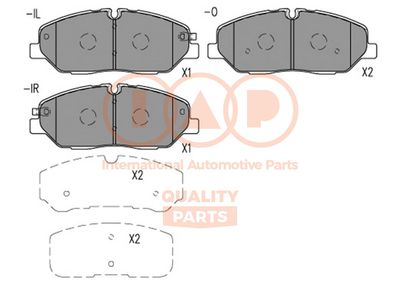 70407160 IAP QUALITY PARTS Комплект тормозных колодок, дисковый тормоз