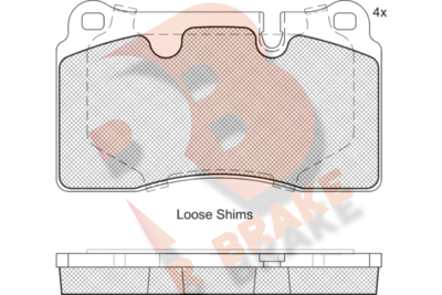 RB1788 R BRAKE Комплект тормозных колодок, дисковый тормоз