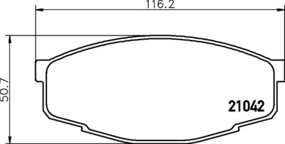 8DB355029241 HELLA Комплект тормозных колодок, дисковый тормоз