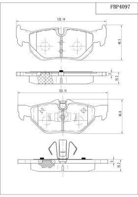 FBP4097 FI.BA Комплект тормозных колодок, дисковый тормоз