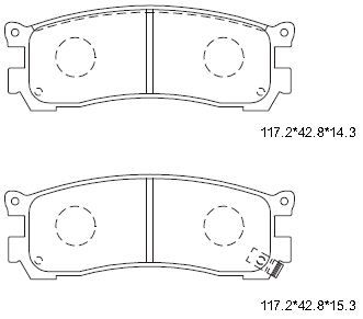 KD3317 ASIMCO Комплект тормозных колодок, дисковый тормоз