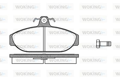 P056300 WOKING Комплект тормозных колодок, дисковый тормоз