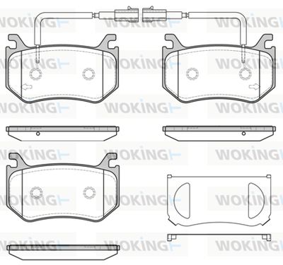 P1615302 WOKING Комплект тормозных колодок, дисковый тормоз