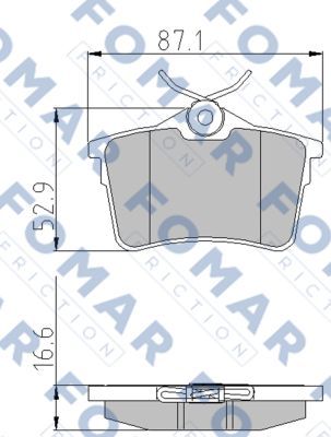 FO935781 FOMAR Friction Комплект тормозных колодок, дисковый тормоз