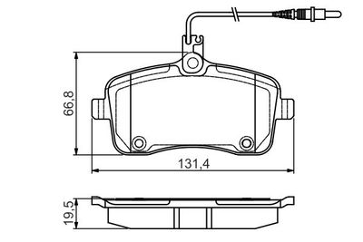 0986495091 BOSCH Комплект тормозных колодок, дисковый тормоз