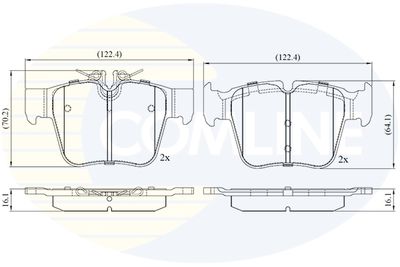 CBP02641 COMLINE Комплект тормозных колодок, дисковый тормоз