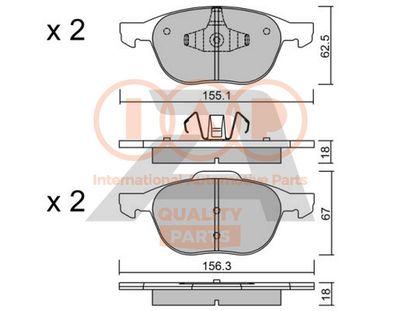 70411027P IAP QUALITY PARTS Комплект тормозных колодок, дисковый тормоз