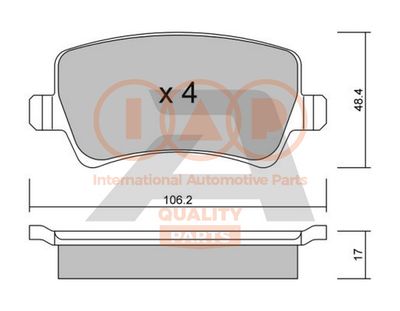 70414090P IAP QUALITY PARTS Комплект тормозных колодок, дисковый тормоз