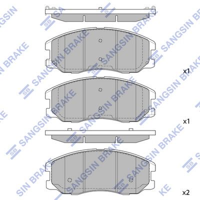 SP1204 Hi-Q Комплект тормозных колодок, дисковый тормоз