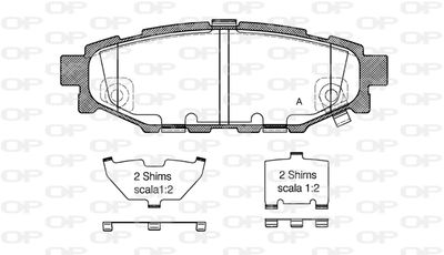 BPA113612 OPEN PARTS Комплект тормозных колодок, дисковый тормоз