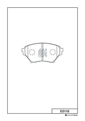 D3116 MK Kashiyama Комплект тормозных колодок, дисковый тормоз