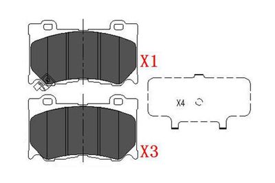 KBP6581 KAVO PARTS Комплект тормозных колодок, дисковый тормоз