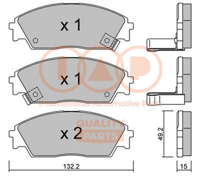 70406012P IAP QUALITY PARTS Комплект тормозных колодок, дисковый тормоз