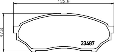 8DB355027541 HELLA Комплект тормозных колодок, дисковый тормоз