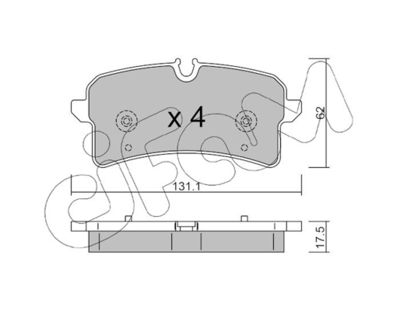 82212610 CIFAM Комплект тормозных колодок, дисковый тормоз