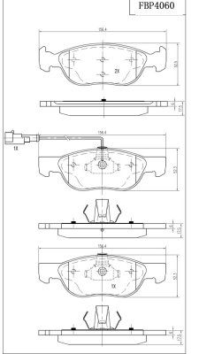 FBP4060 FI.BA Комплект тормозных колодок, дисковый тормоз