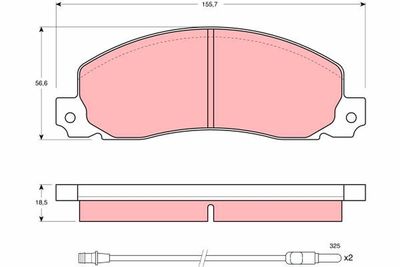 GDB344 TRW Комплект тормозных колодок, дисковый тормоз