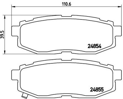 P78018 BREMBO Комплект тормозных колодок, дисковый тормоз