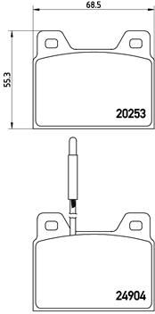 P61005 BREMBO Комплект тормозных колодок, дисковый тормоз