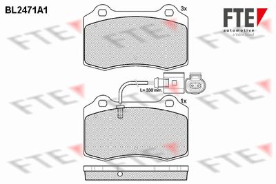 BL2471A1 FTE Комплект тормозных колодок, дисковый тормоз