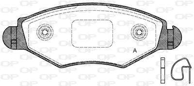 BPA064320 OPEN PARTS Комплект тормозных колодок, дисковый тормоз