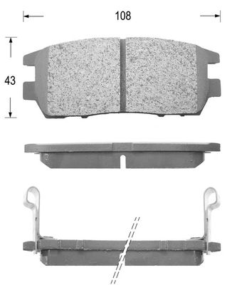 FK6054 KAISHIN Комплект тормозных колодок, дисковый тормоз