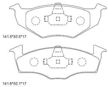 KD7753 ASIMCO Комплект тормозных колодок, дисковый тормоз