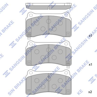 SP1767 Hi-Q Комплект тормозных колодок, дисковый тормоз