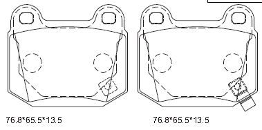 KD4711 ASIMCO Комплект тормозных колодок, дисковый тормоз