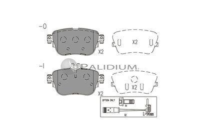 P11570 ASHUKI by Palidium Комплект тормозных колодок, дисковый тормоз