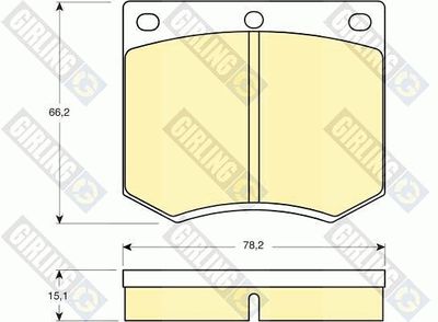 6106601 GIRLING Комплект тормозных колодок, дисковый тормоз
