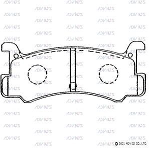 SN742 ADVICS Комплект тормозных колодок, дисковый тормоз