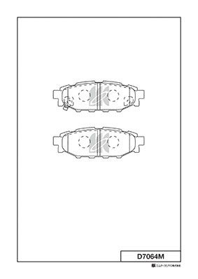 D7064M MK Kashiyama Комплект тормозных колодок, дисковый тормоз
