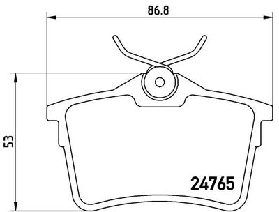 P61084 BREMBO Комплект тормозных колодок, дисковый тормоз