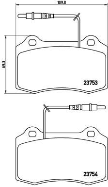 P61064 BREMBO Комплект тормозных колодок, дисковый тормоз