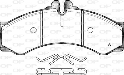 BPA061400 OPEN PARTS Комплект тормозных колодок, дисковый тормоз